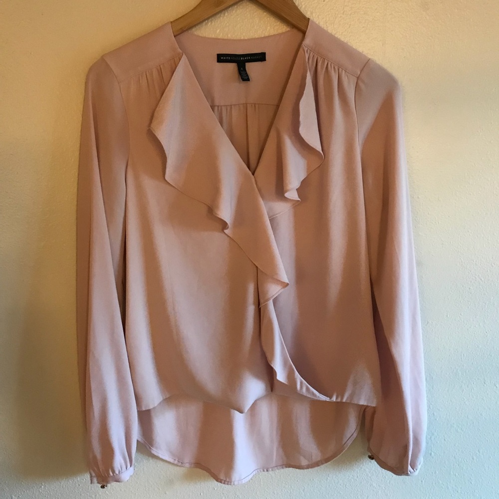 White House Black Market Blush Pink Blouse